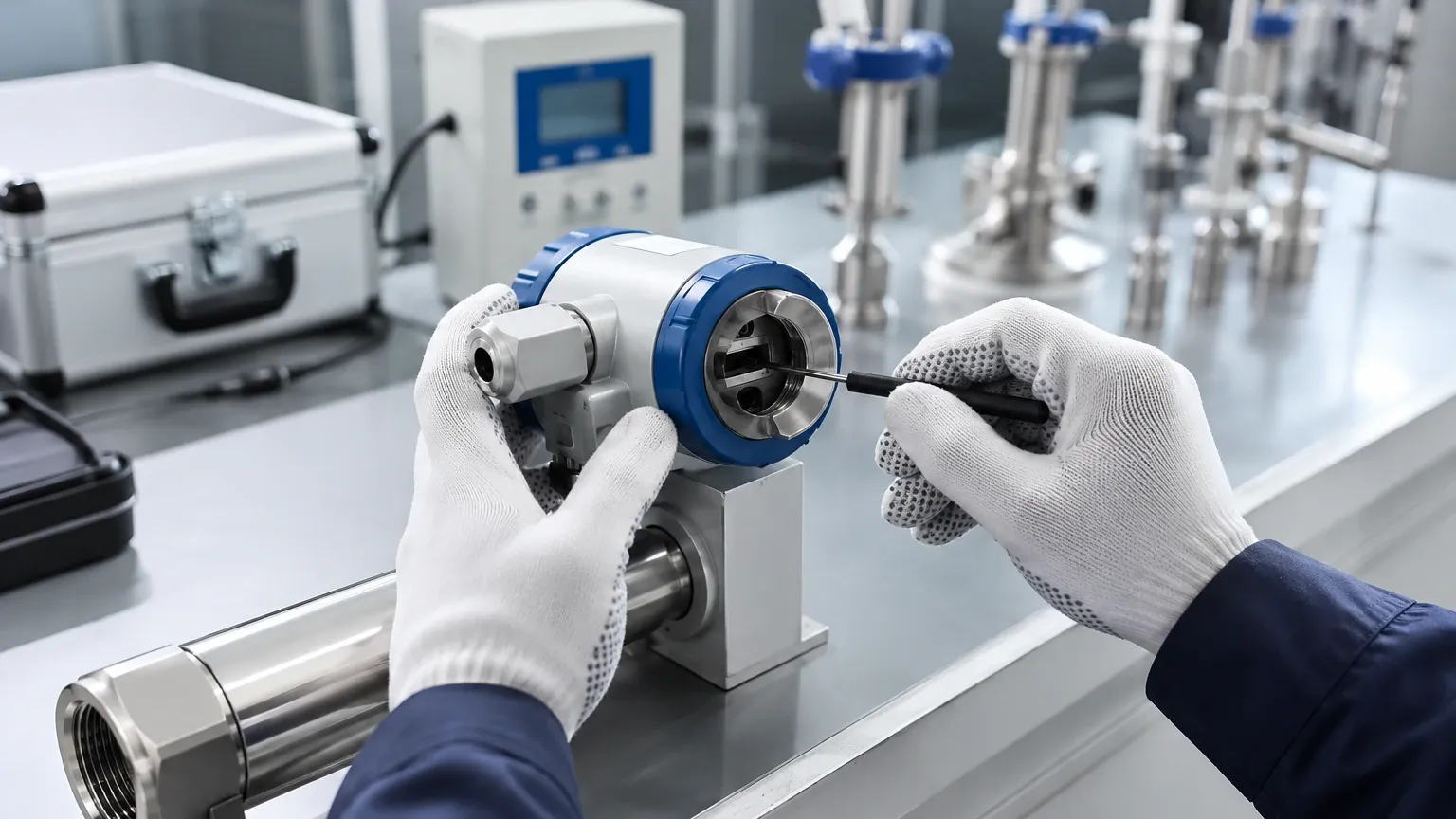 Calibrate Flow Meter visual guide