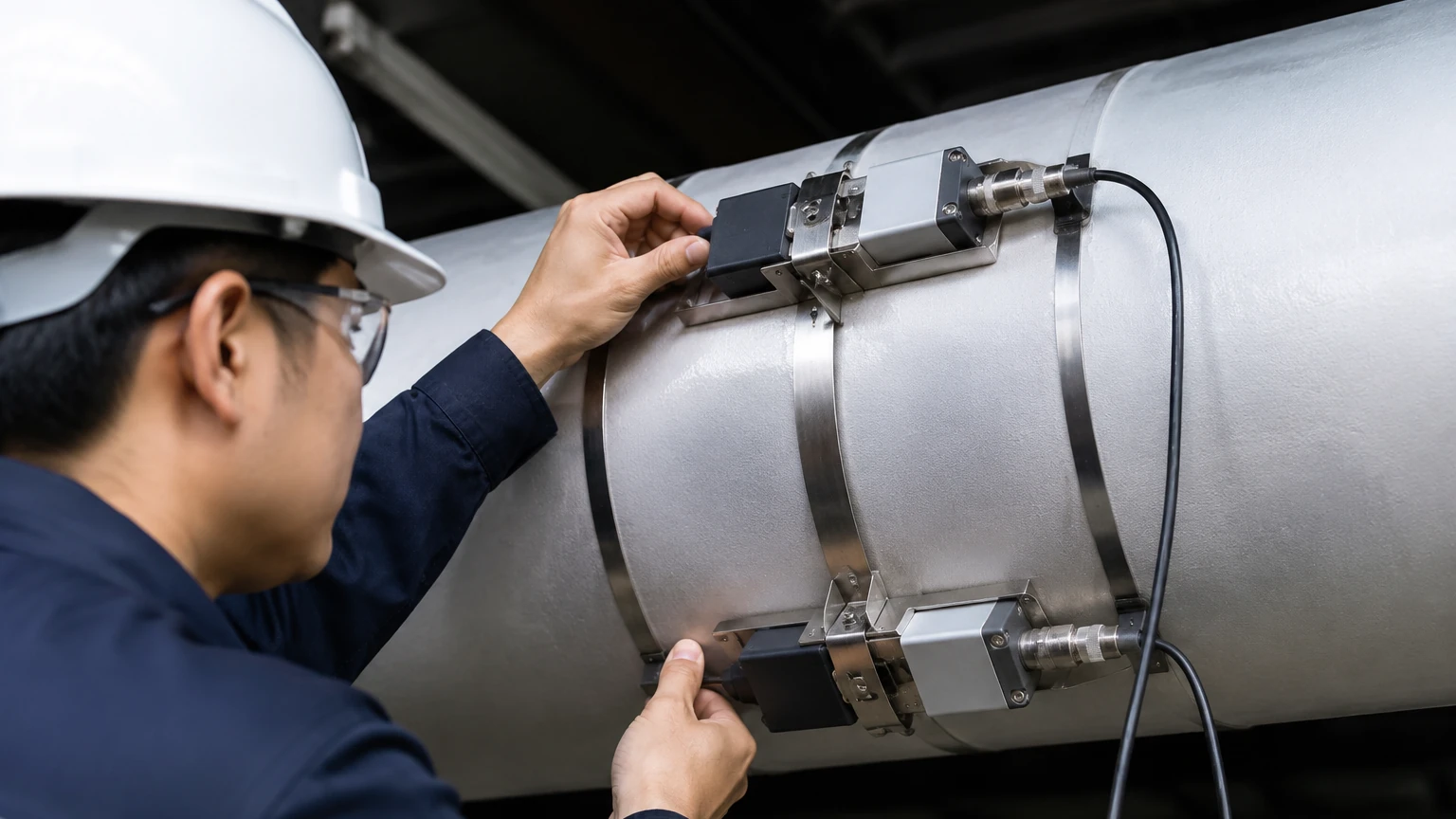 Clamp on Ultrasonic Flow Meter Emerson visual guide