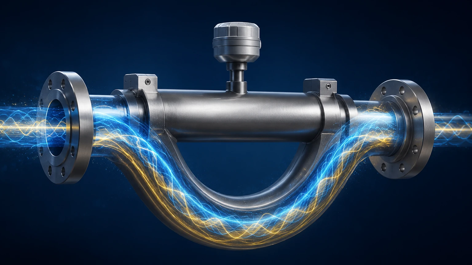 How Does a Coriolis Flow Meter Work visual guide