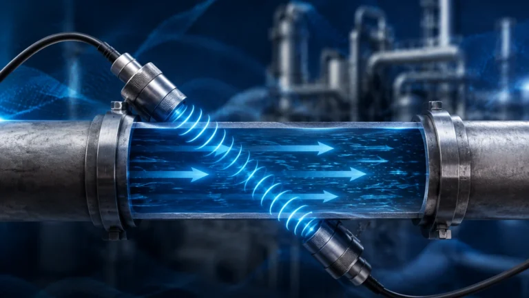 How Does an Ultrasonic Flow Meter Work visual guide