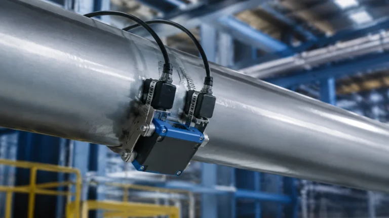 Industrial Clamp on Flow Meter visual guide
