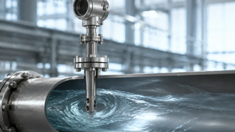 Insertion Vortex Flow Meter visual guide