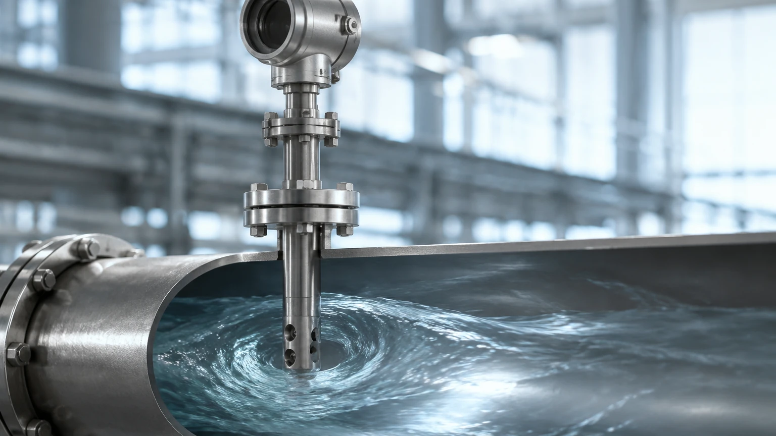 Insertion Vortex Flow Meter visual guide
