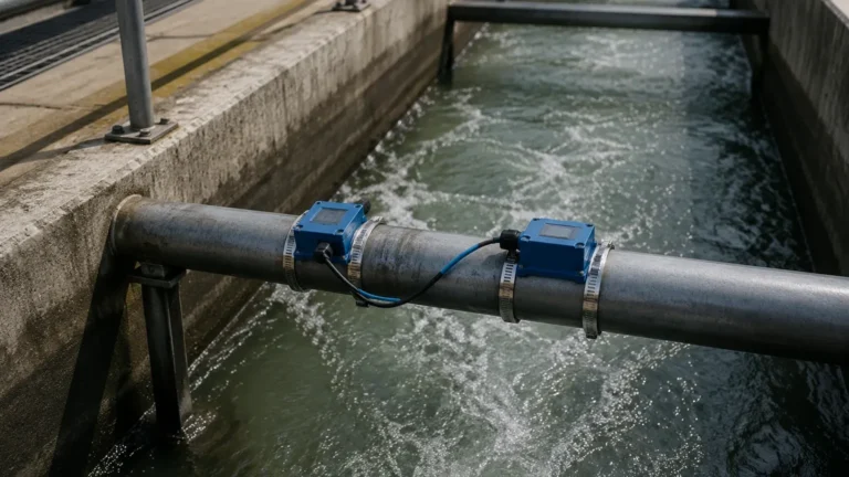 Non Invasive Water Flow Meter visual guide