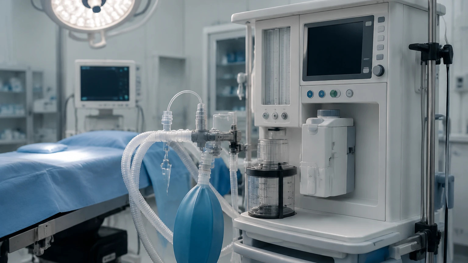 O2 Analyzer Anesthesia Machine visual guide