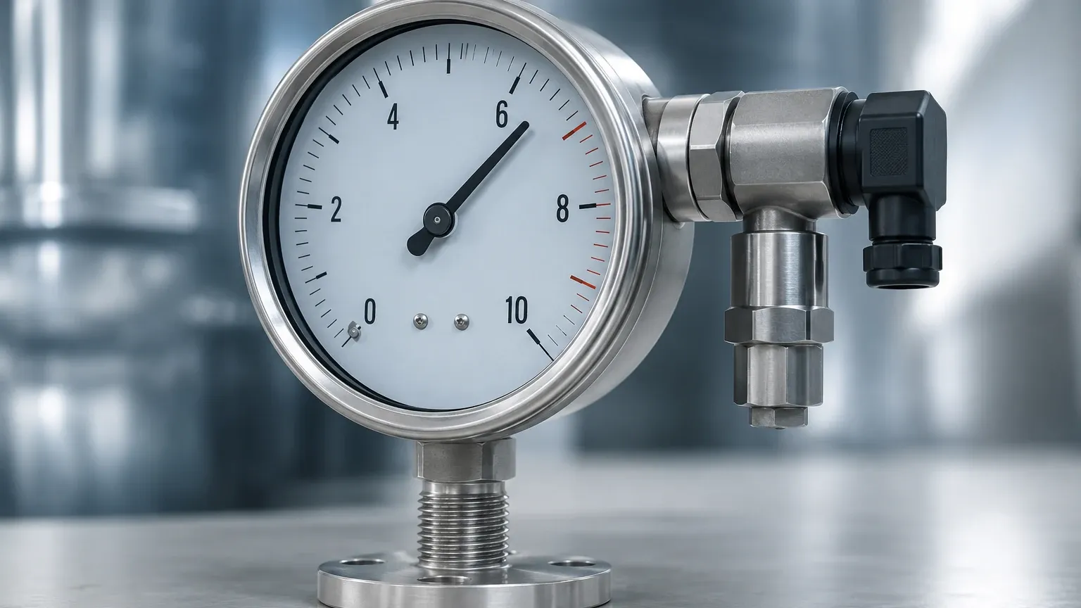 Pressure Gauge with Transmitter visual guide