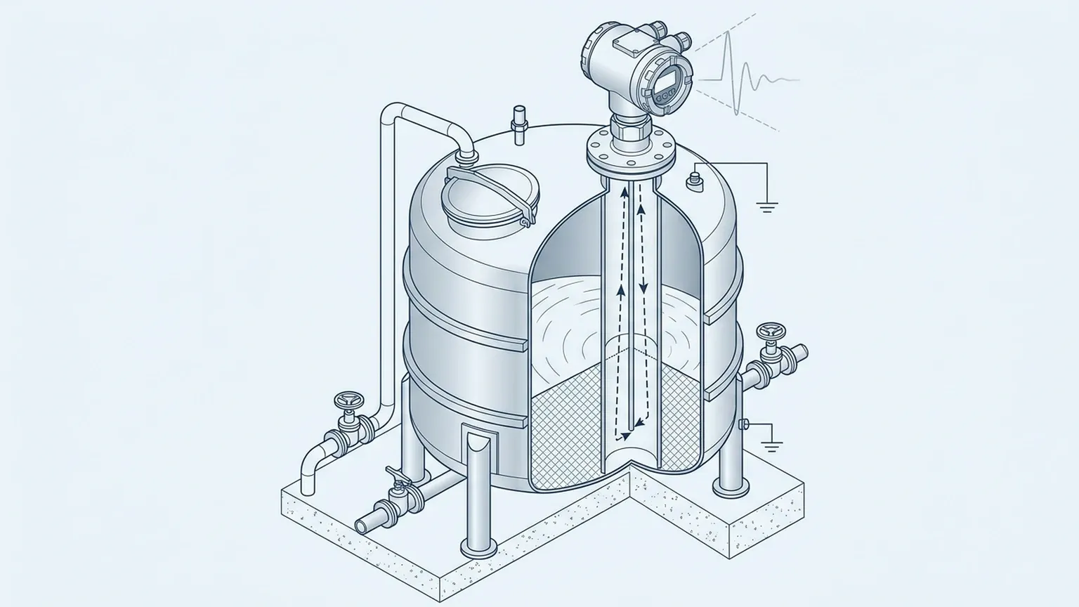 Radar Level Transmitter Drawing industrial level measurement guide