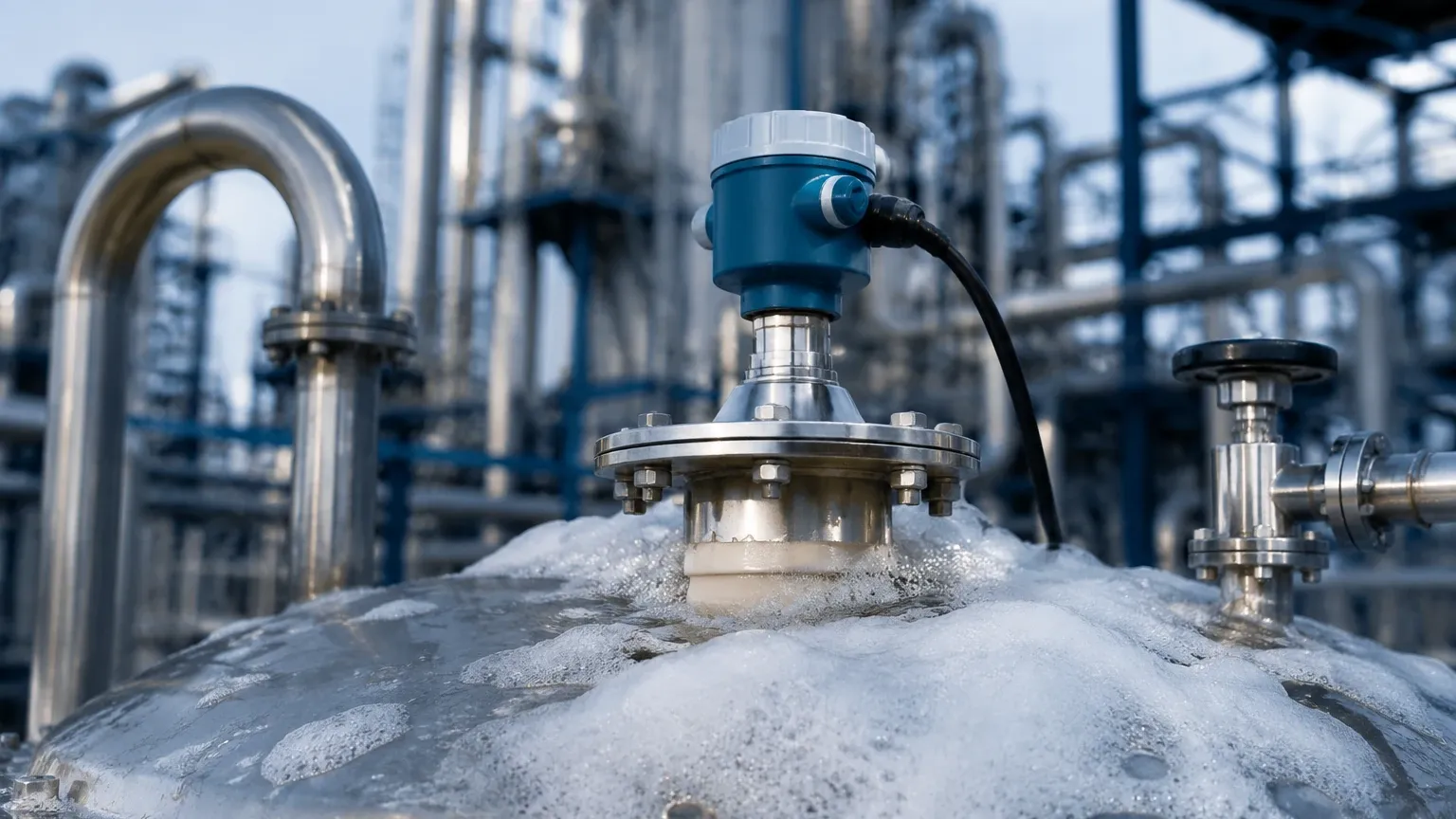 Radar Level Transmitter Foam industrial level measurement guide