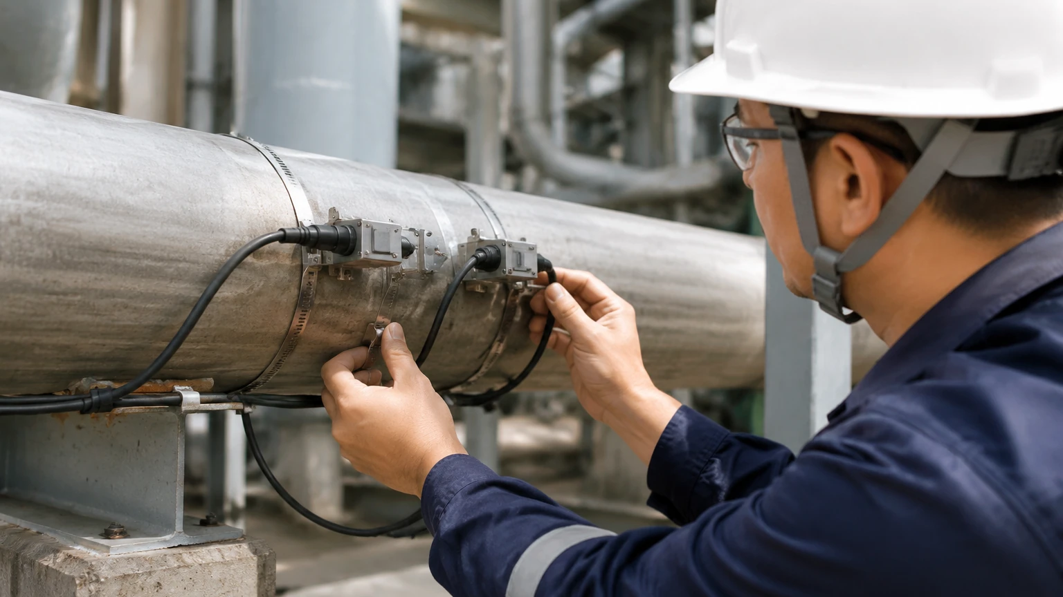 Ultrasonic Clamp on Flow Meter Ultrasonic Clamp on Flow Meter visual guide