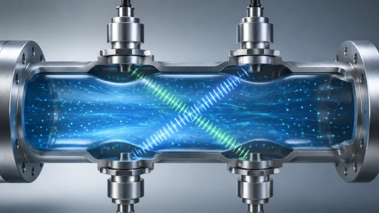 Ultrasonic Gas Flow Meter Working Principle visual guide