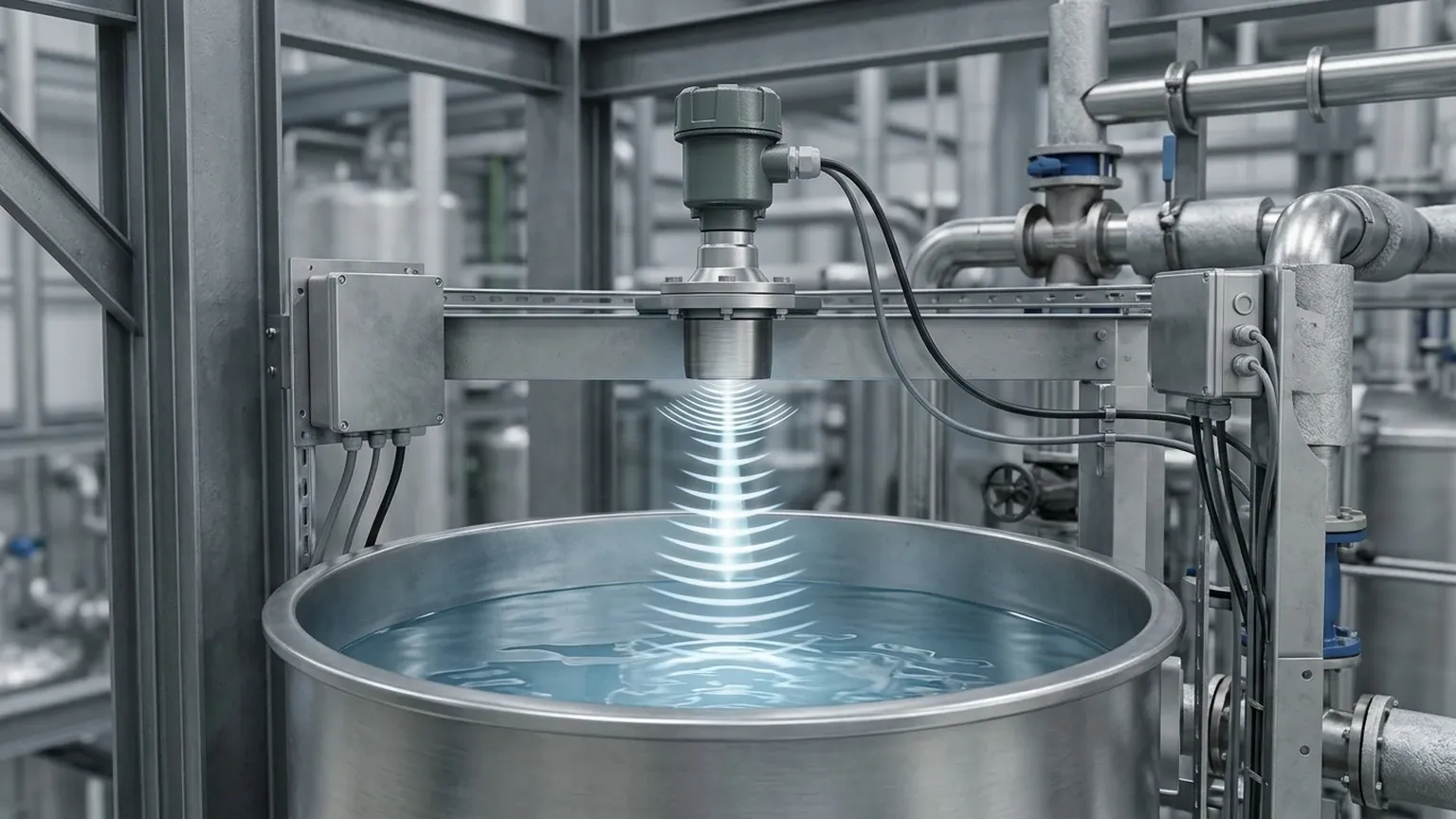 Ultrasonic Level Measurement Working Principle visual guide