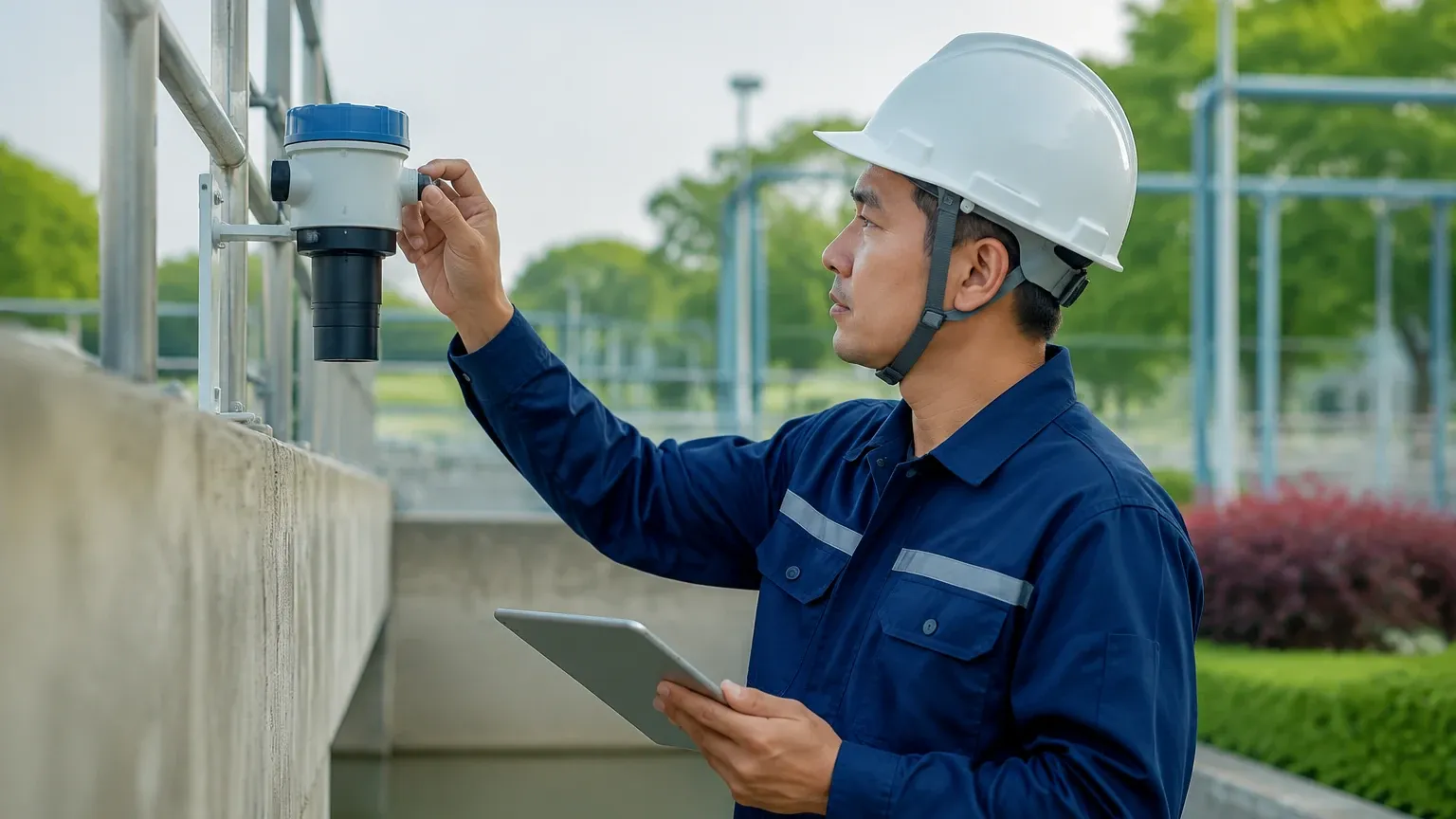 Ultrasonic Level Sensor Operation visual guide