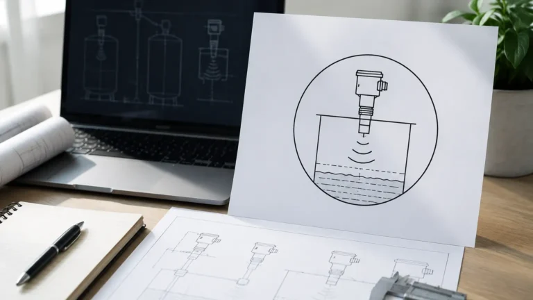 Ultrasonic Level Sensor Symbol visual guide