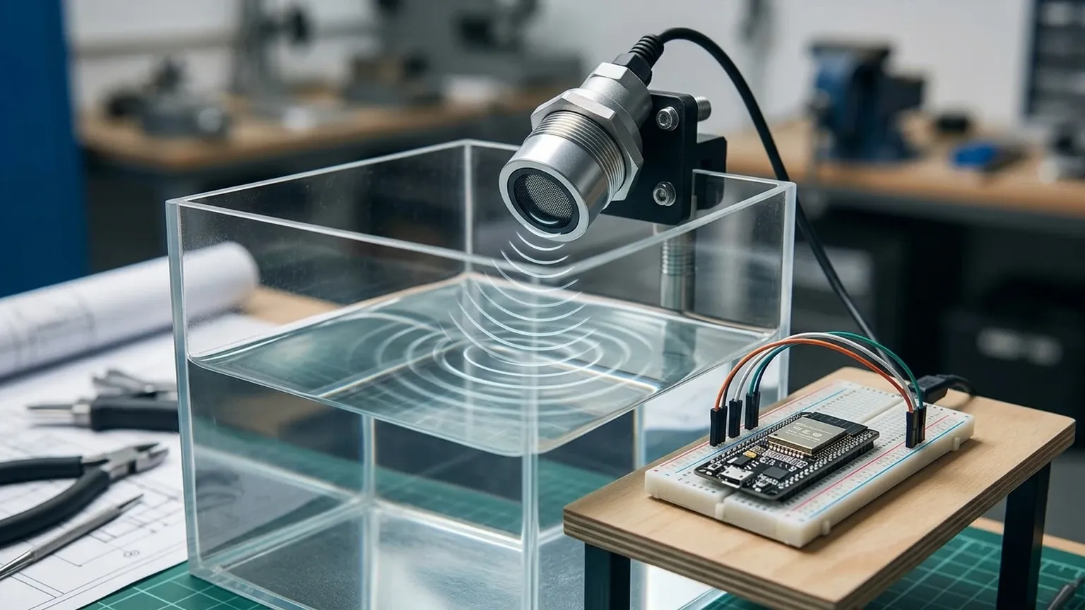Ultrasonic Water Level Sensor Esphome visual guide