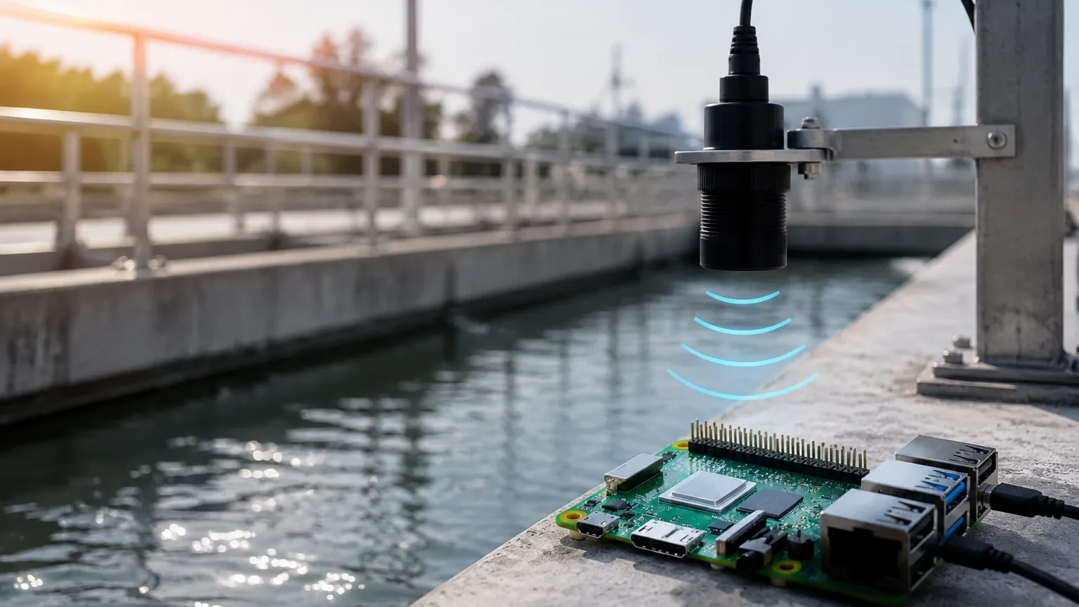 Ultrasonic Water Level Sensor Raspberry Pi visual guide