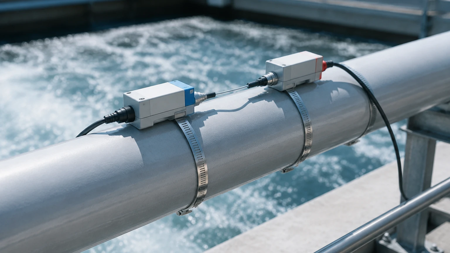 Clamp on Ultrasonic Flow Sensor visual guide