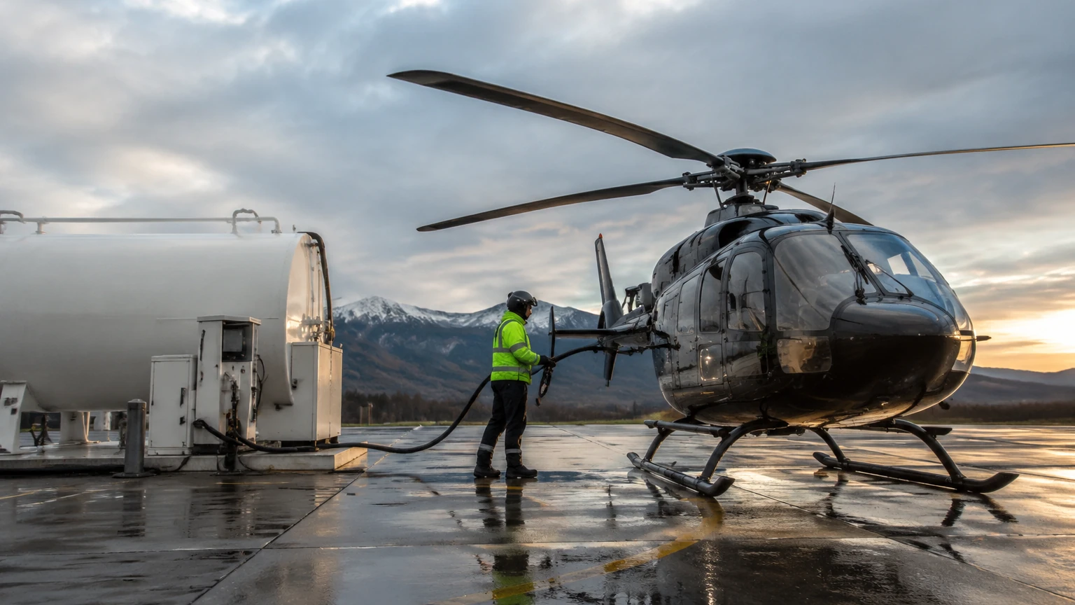 Helicopter Refueling Station visual guide